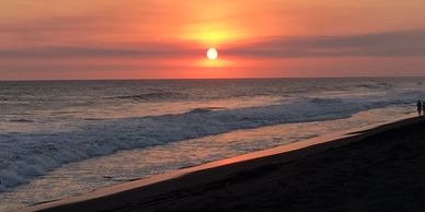 San Jose Shore sunset, and black sand