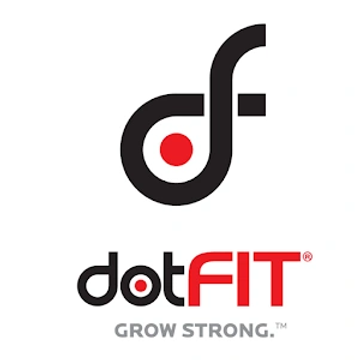 Logo of dotFIT with slogan 'Grow Strong'.