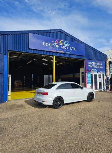 Customer car outside MOT Center