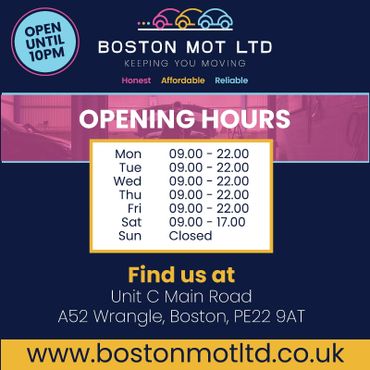 Opening hours displayed in social media layout