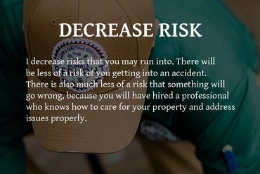 A handyman in uniform emphasizing risk reduction and professional care.