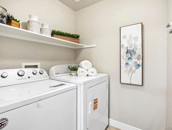 Beautifully decorated laundry room