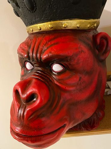 Angry red gorilla