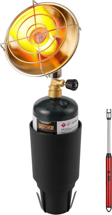 Propane Golf Cart Heater 6200BTU, Outdoor Propane Heater with Golf Cart Cup Holder(Fuel not included