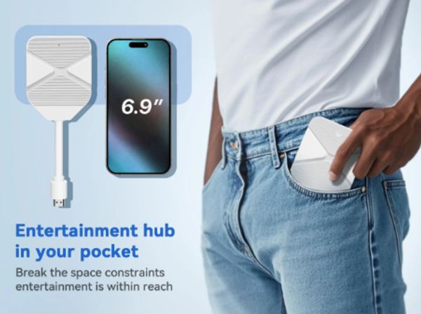 Compact entertainment hub fits in your pocket.