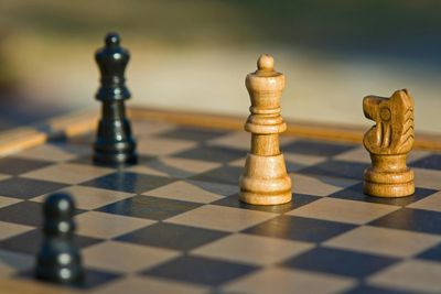 Chess pieces denoting strategy