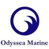 Odyssea Marine logo featuring a stylized blue wave inside a circle.