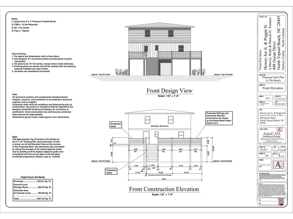 Front Construction and Design View.