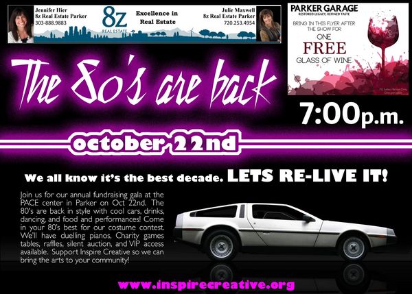 Promotional flyer for fundraising event.