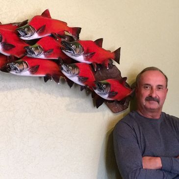 NM Wildlife artist Bruce Taylor, Woodcarvings, Wood sculpture, Fish Taxidermy, Reproductions.