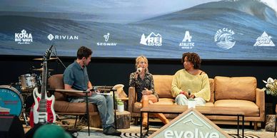 Zach Weisberg, Lucy Osinski, and Eliette Singleton discuss GRLSWIRL at EVOLVE.