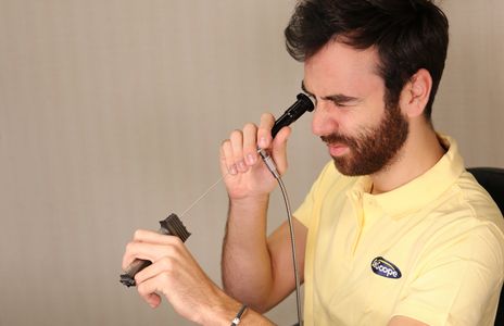 SemiRigid GenScope Borescope used to inspect a component.