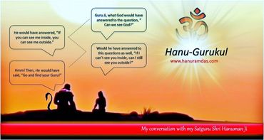 Silhouetted figures discuss spiritual insight against a vibrant sunset background.