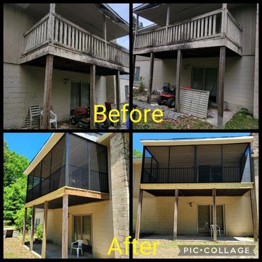 Porch/screenroom remodel
