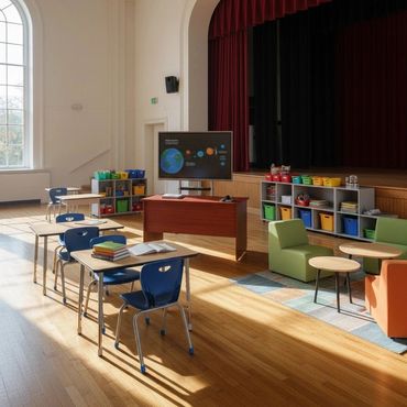 We stage each room after assembly. Cleaning any mess we made. Leaving every room as if your new furn