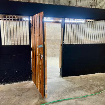 Clean 10x12 indoor dog kennel at Drake Gun Dogs with individual runs.”