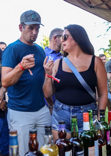 couples enjoying a date night at the whiskey festival