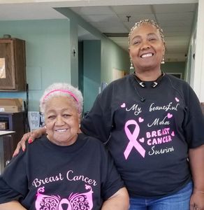 Tshirts made for breast cancer awareness.