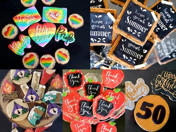 decorated sugar cookies teacher apprecaition camping birthday LGBTQ+