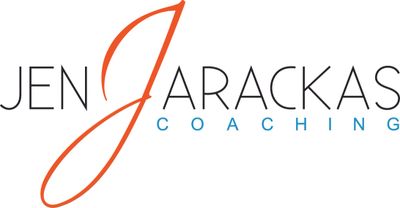 Logo for Jen Jarackas Coaching with stylized J and modern font.