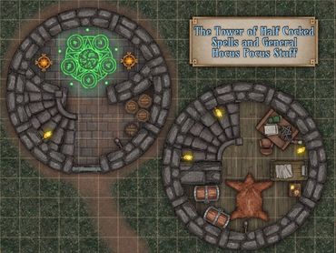 The first and second floor of a wizard’s keep