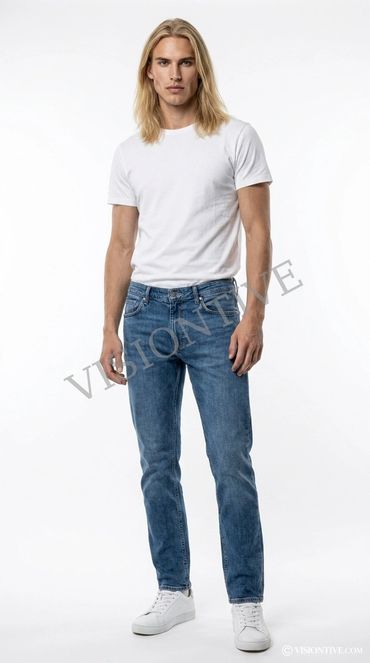 Male AI model.