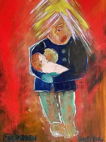 "FORBIDDEN" 4x5' Oil on wood $1500