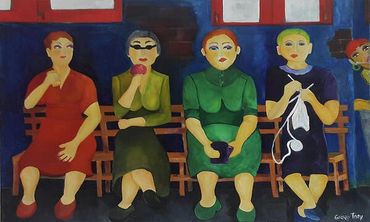 "Women of Budapest" Oil on Canvas 35x27" $1750