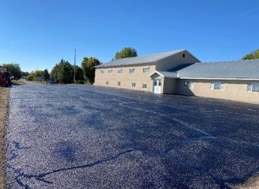 Completed parking lot for a church in Dove Creek, Colorado