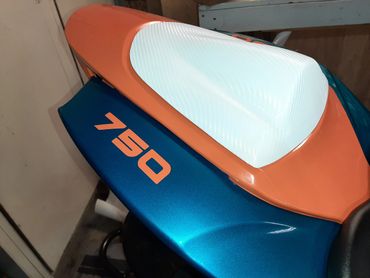 Custom-cut 750 vinyl graphic