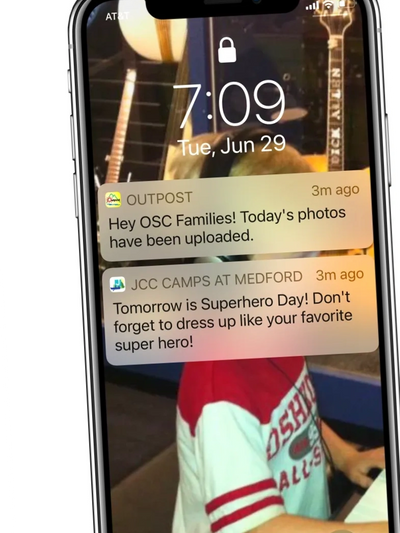 Camp App push notification example