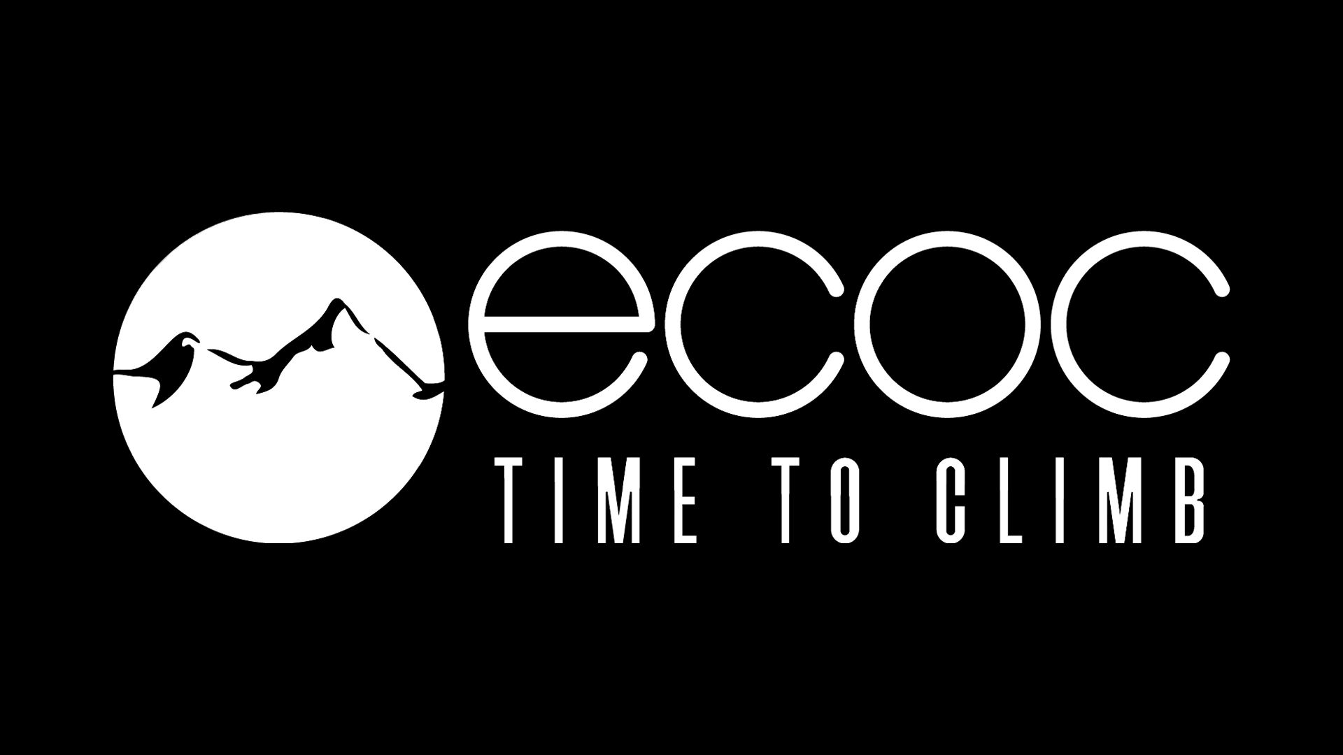 One of our logos that reads ECOC: Time to Climb