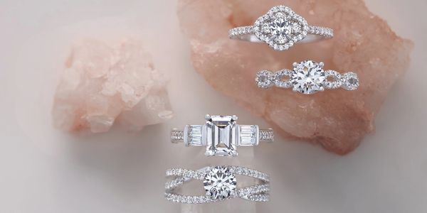 Wedding rings made by Berkman Custom Jewelers. 