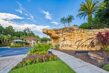 Terra Verde Resort Gated Entrance and rock