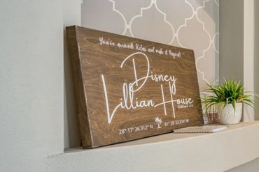 Disney Lillian House welcome sign