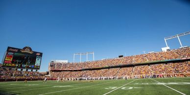 TCF Bank Stadium. The University of Minnesota supports Women Owned business & compostable supplies.