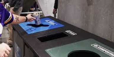 Compost & Recycling containers.