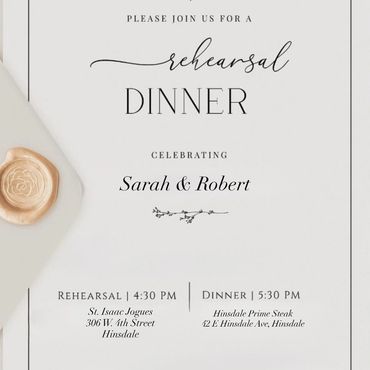 Rehearsal Dinner Stationary.