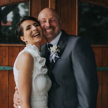 Couple smiling together