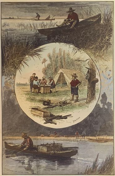 The Crabbing Industry on Chesapeake Bay from Frank Leslie's Illustrated Newspaper 1883