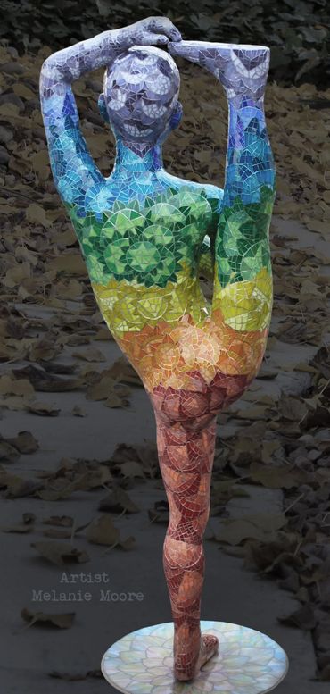mannequin art mosaic sculpture