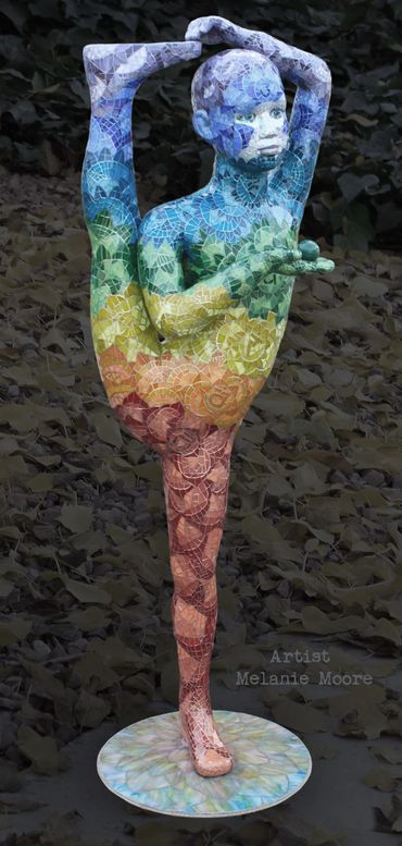 Mannequin mosaic art.