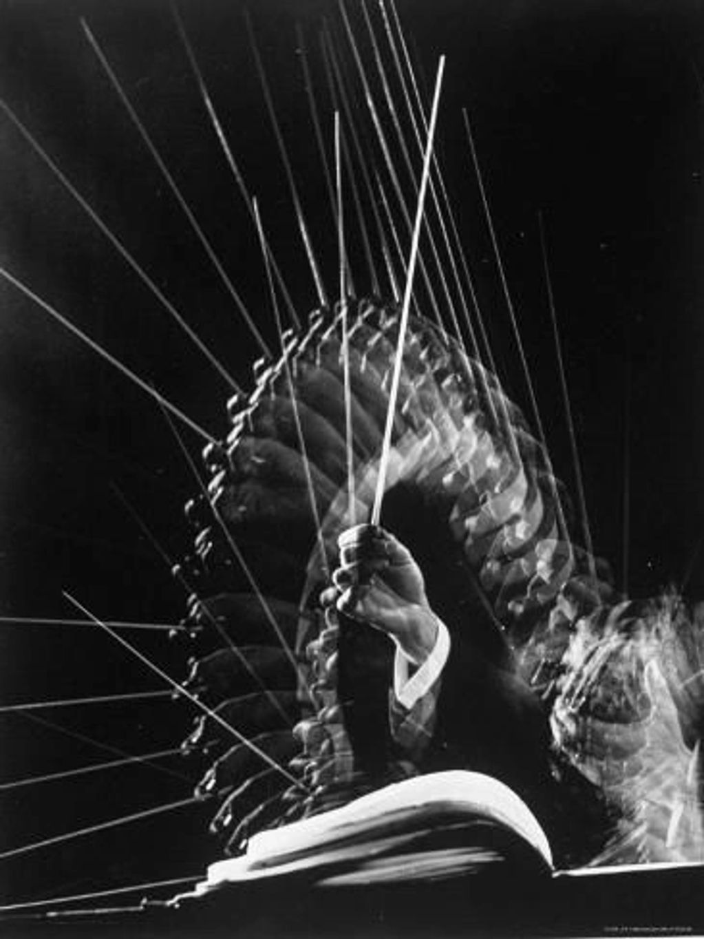 Stroboscopic Image of the Hands of Russian Conductor Efram Kurtz, While Conducting by Gjon Mili