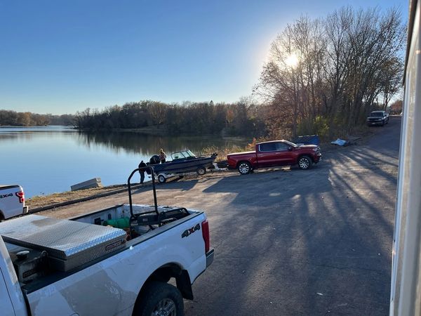 First boat on the lake within 3 hours of opening the lake!