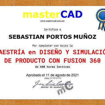 Diplomas oficiales de masterCAD Maestría en diseño y simulación de producto con Fusion 360