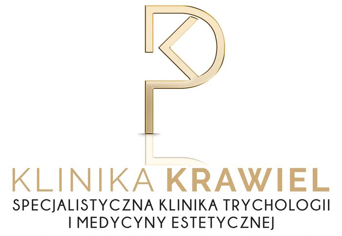 Logo of Klinika Krawiel, a specialized clinic for trichology and aesthetic medicine.