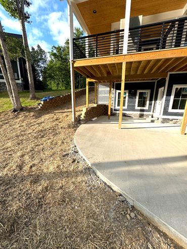 “Residential retaining wall construction, drainage correction, and slope stabilization by trusted West Virginia excavation contractor.”