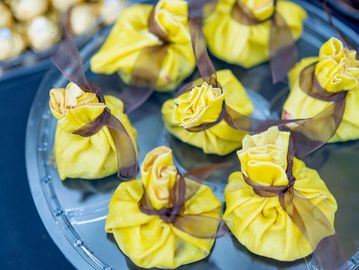 The Signature Crepouches by Crepe a la French : Pouch filled with Nutella & raspberry.