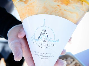 French savory crepe with home made tomato pizza sauce, signature cheese and pepperoni.