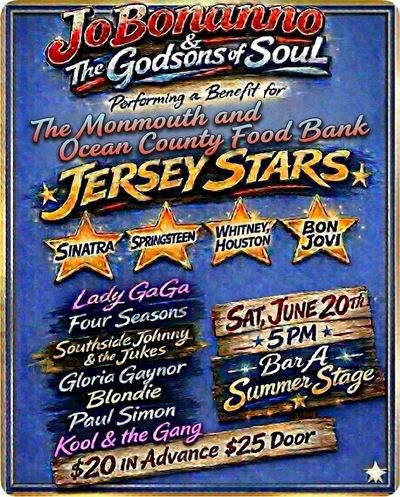 Our Show of Shows This Summer ! Paying tribute to all the stars of New Jersey !!